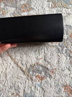Fendi Black Leather Eyewear Case